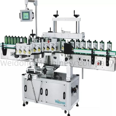 Machine à étiquettes latérale d'autocollant de double de SUS304 PLC, machine à étiquettes automatique antirouille
