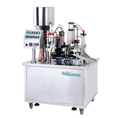 PLC remplissant de Jelly Sealing Machine With de remplisseur de scelleur de tasse de tube 30pcs/minute