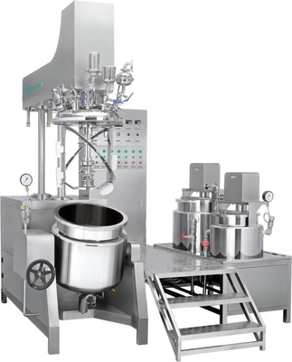 Machine de émulsification de levage hydraulique de mélangeur de homogénisateur de vide de l'émulsifiant SUS316 de mélangeur de lotion cosmétique de crème