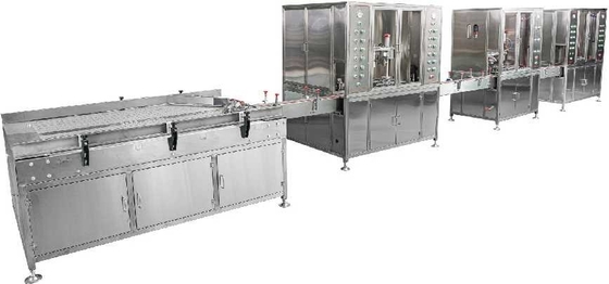 Chaîne de production remplissante automatique d'aérosol à grande vitesse 90 bouteilles/min 1.1kw