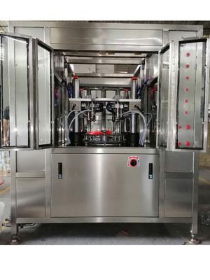 Chaîne de production remplissante automatique d'aérosol à grande vitesse 90 bouteilles/min 1.1kw