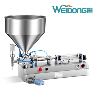 L'eau écrèment la machine de remplissage horizontale semi automatique 10ml-5000ml