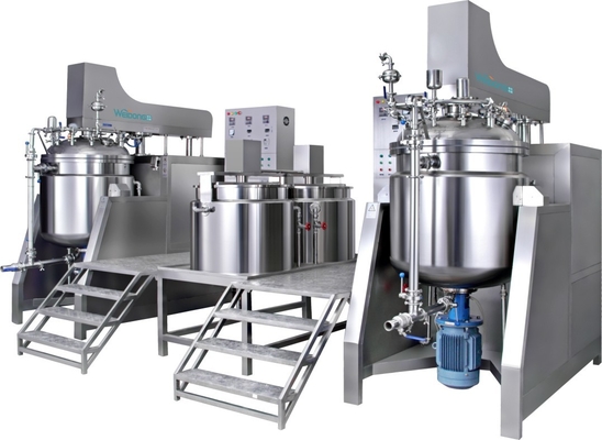 Mélangeur cosmétique d'émulsifiant d'acier inoxydable avec le contrôle de PLC de la puissance 2.2-30KW