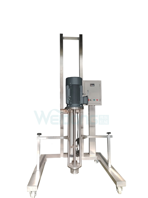 Mélangeur d'émulsifiants cosmétiques 5L-2000L avec élévation pneumatique portable à moteur de 0,37 kW à 15 kW